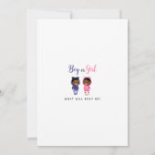 Genderonthulling Uitnodiging Cool Black Baby's (Achterkant)