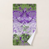 Genderqueer Dragon Damask - Genderqueer Pride Drap (Serviette à main)
