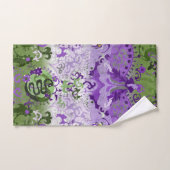 Genderqueer Dragon Damask - Genderqueer Pride Drap (Serviette à main)