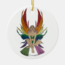 Genderqueer Faerie Keramisch Ornament