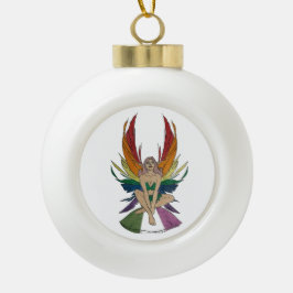 Genderqueer Faerie Keramische Bal Ornament