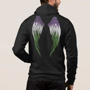 Genderqueer Flag - Angel Wings Hoodie