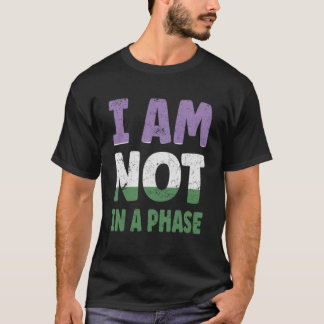Genderqueer Flag Ik ben niet in een fase LGBTQ T-shirt