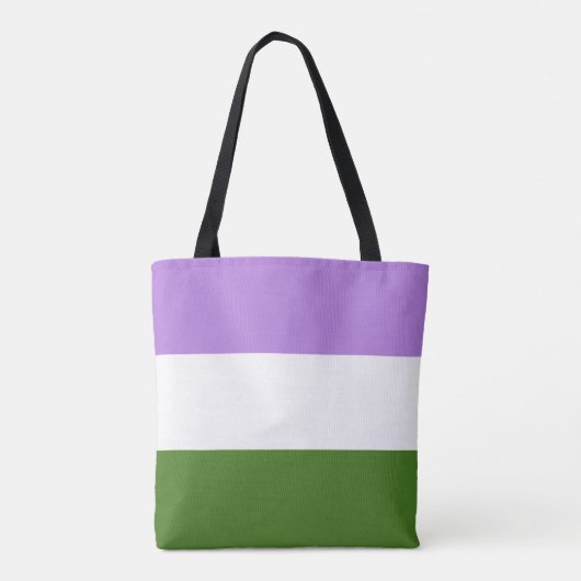 Genderqueer Flag LGBT Canvas tas (Achterkant)