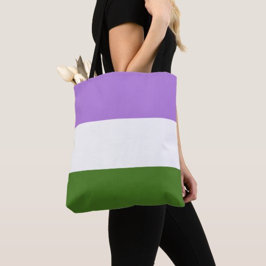 Genderqueer Flag LGBT Canvas tas (Dichtbij)