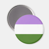 Genderqueer Flag LGBT Magnet Magneet (Voorkant / Achterkant)