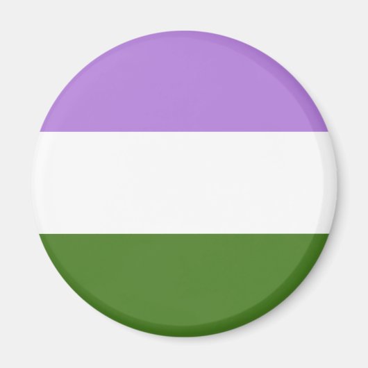 Genderqueer Flag LGBT Magnet Magneet (Voorkant)