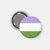 Genderqueer Flag Magnet Magneet (Voorkant / Achterkant)