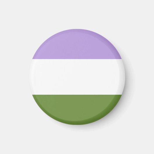 Genderqueer Flag Magnet Magneet (Voorkant)