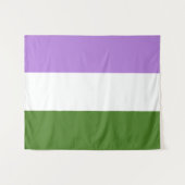 Genderqueer Flag Medium Wandkleed (Voorkant (horizontaal))