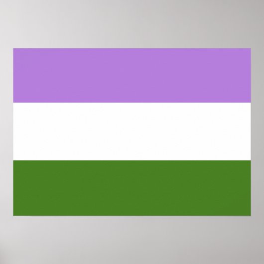 GENDERQUEER FLAG ORIGINAL -.png Poster (Voorkant)