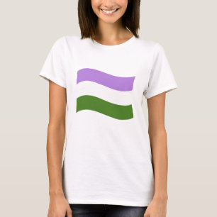 GENDERQUEER FLAG WAKING T-SHIRT