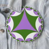 Genderqueer fractal-knop ronde button 6,0 cm (In situ)