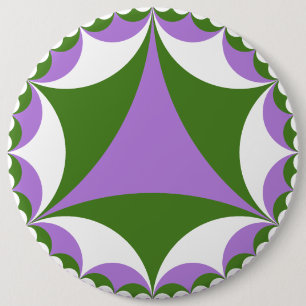 Genderqueer fractal-knop ronde button 6,0 cm