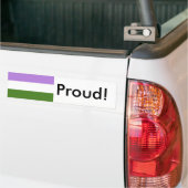 GenderQueer GenderFluid Pride Flag Bumpersticker (Op Truck)