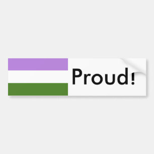 GenderQueer GenderFluid Pride Flag Bumpersticker