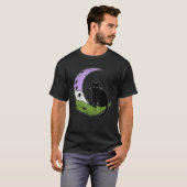 Genderqueer Moon Space Cat Pride Flag Lgbt Subtle T-shirt (Voorkant volledig)