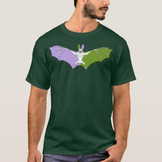 GenderQueer Pride Bat T-shirt