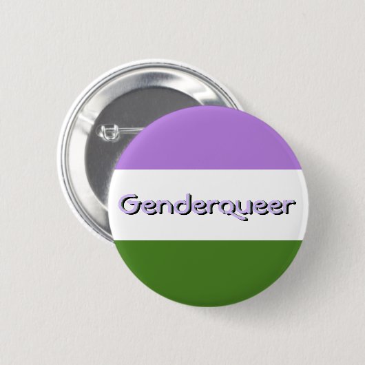 Genderqueer Pride Button (Voorkant /achterkant)