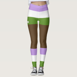 Genderqueer Pride Faux Shorts & Benen Leggings