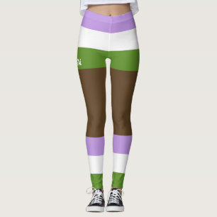 Genderqueer Pride Faux Shorts & Benen Leggings