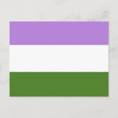 Genderqueer Pride Flag Briefkaart (Voorkant)