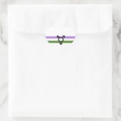 Genderqueer Pride Flag Hart Sticker (Tas)