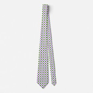Genderqueer Pride Flag Kleuren Polkadots Stropdas