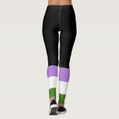 Genderqueer Pride Flag Leggings (Achterkant)