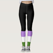 Genderqueer Pride Flag Leggings (Voorkant)