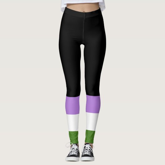 Genderqueer Pride Flag Leggings (Voorkant)