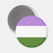 Genderqueer Pride Flag Magneet (Voorkant / Achterkant)