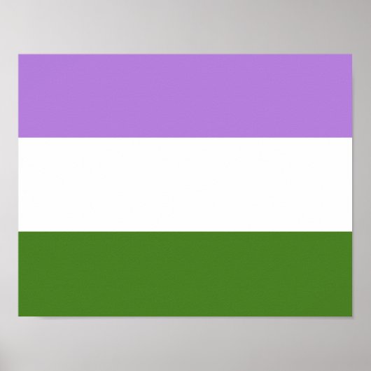 Genderqueer Pride Flag Poster (Voorkant)