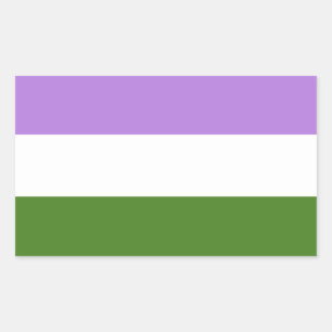 Genderqueer Pride Flag Rechthoekige Sticker