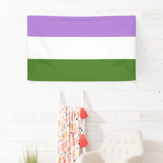 Genderqueer Pride Flag Spandoek (Insitu)