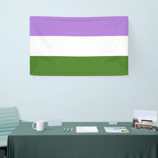 Genderqueer Pride Flag Spandoek (Beurs)
