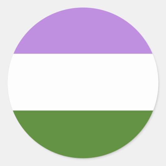 Genderqueer Pride Flag Stickers (Voorkant)