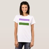 Genderqueer Pride Flag T-shirt (Voorkant volledig)