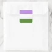 Genderqueer Pride Flag Vierkante Sticker (Tas)