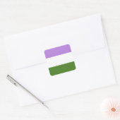 Genderqueer Pride Flag Vierkante Sticker (Envelop)