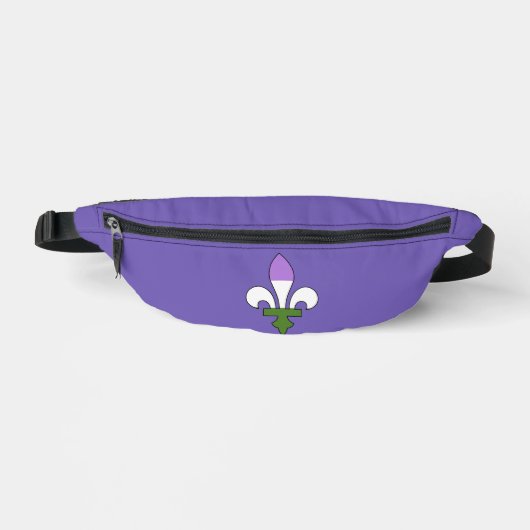 Genderqueer pride fleur-de-lis heuptasje (Voorkant)