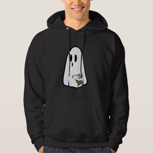 Genderqueer Pride Ghost Hoodie (Voorkant)