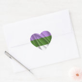 GENDERQUEER PRIDE HART STICKER (Envelop)