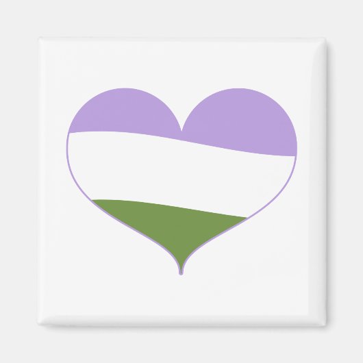 Genderqueer Pride Magneet (Voorkant)
