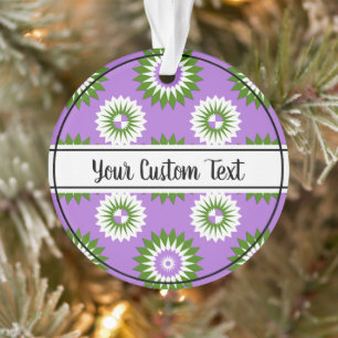 Genderqueer pride paarse bloempatroon ornament