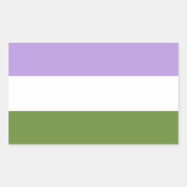 Genderqueer Pride Rectangle Sticker
