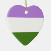 GENDERQUEER PRIDE STRIPES DESIGN KERAMISCH ORNAMENT (Rechts)