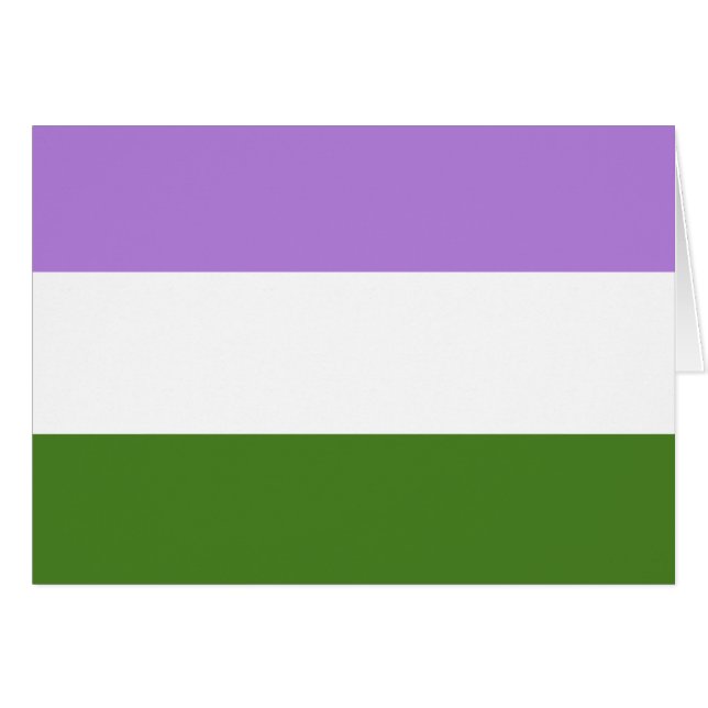 Genderqueer Pride-vlag (Voorkant Horizontaal)