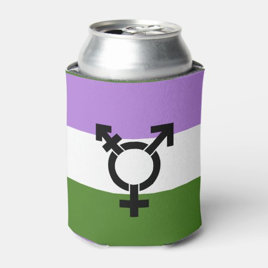 Genderqueer Pride Vlag Blikjeskoeler (Blikje Voorkant)