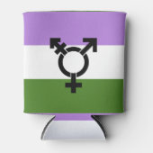 Genderqueer Pride Vlag Blikjeskoeler (Voorkant)